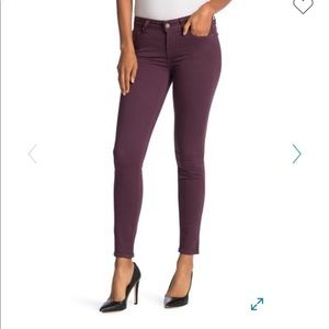 Paige verdugo ankle skinny jeans, pinot noir color